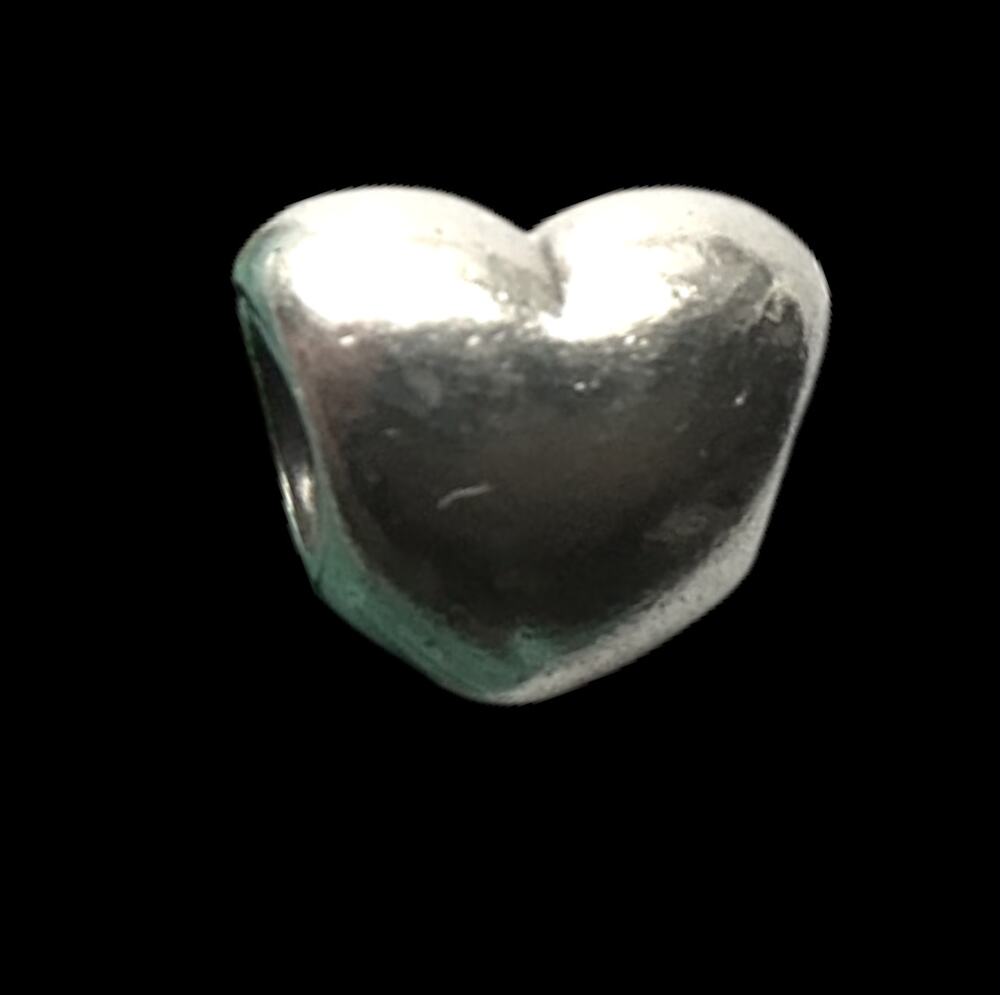 Pandora 925 ALE smooth heart charm - sterling silver, retired, charm only